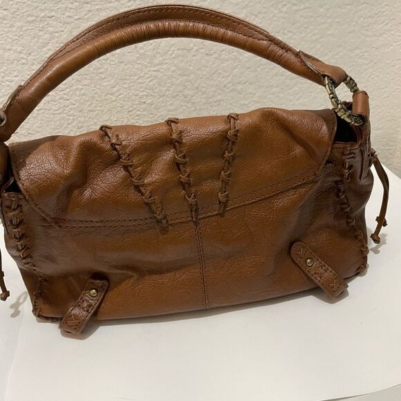 Gianni Bini Brown Leather Shoulder Bag - Picture 7 of 14